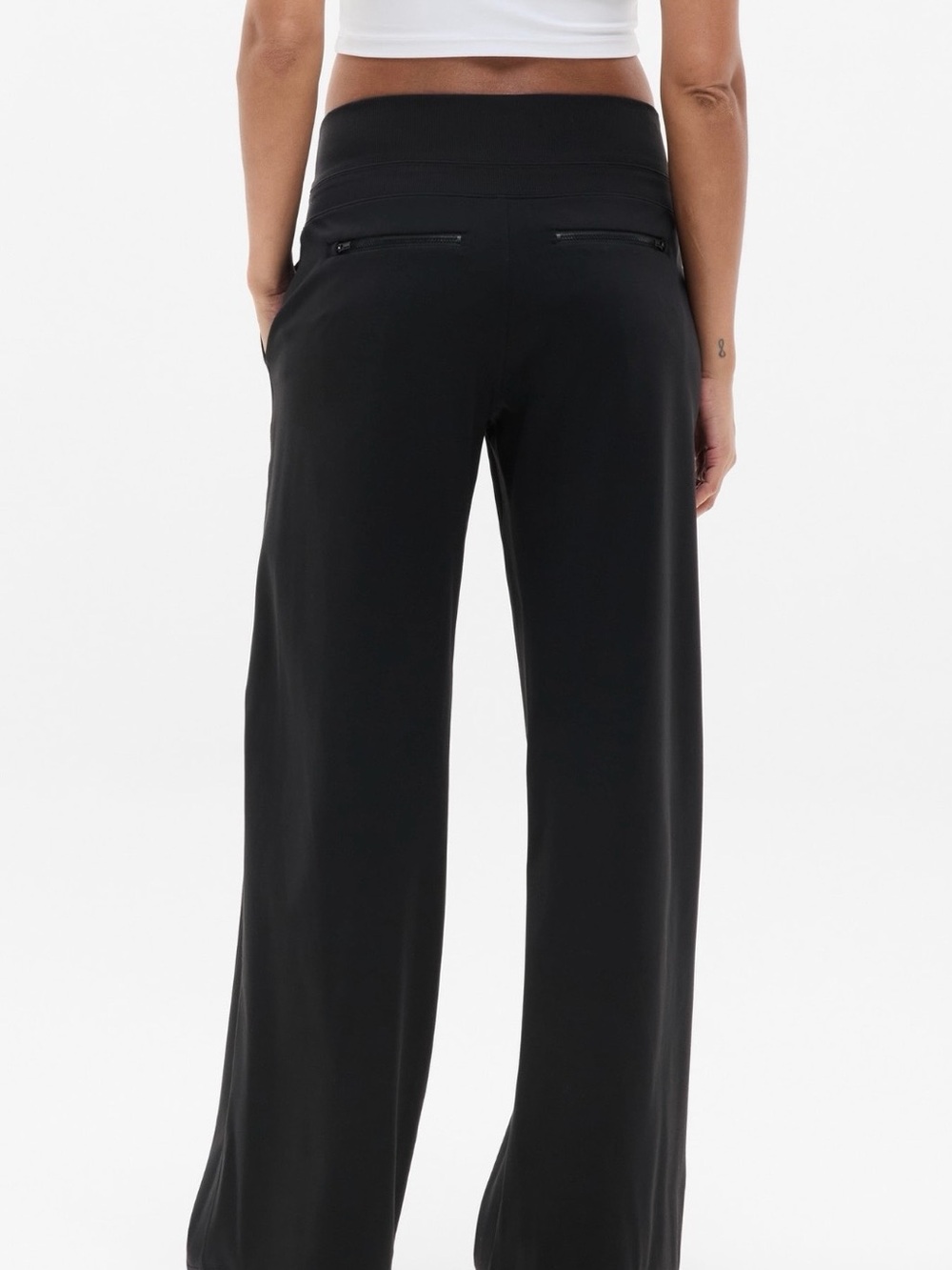 Athleta Venice Black Wide-Leg Pull-On Pants Large - Picture 2 of 5